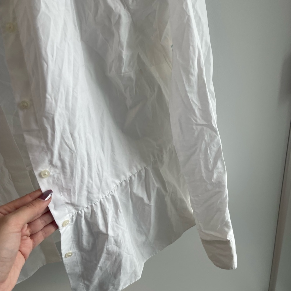 J Crew White Button-Up Shirt - Picture 3 of 5